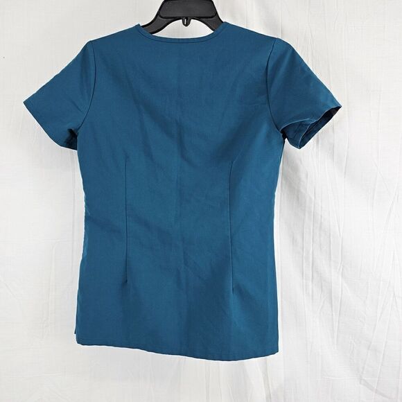 FIGS Catarina One Pocket Scrub Top Pacific Blue Women’s Size XXS Short Sleeves - Picture 4 of 4